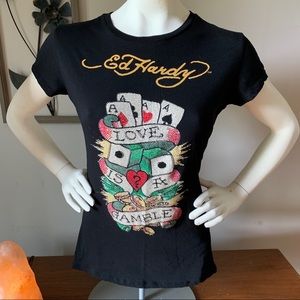 Ed Hardy “love is a gamble” teeshirt